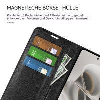 Klapphülle für Motorola Edge 70 Pro Handy Tasche Wallet Case Handyhülle Schwarz