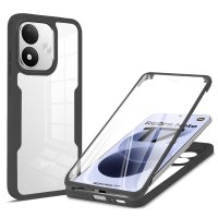 360° Grad Hülle für Xiaomi Redmi Note 17 4G / 5G Handyhülle Integriertem Displayschutz Schwarz