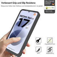 360° Grad Hülle für Xiaomi Redmi Note 17 4G / 5G Handyhülle Integriertem Displayschutz Schwarz