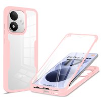 360° Grad Hülle für Xiaomi Redmi Note 17 4G / 5G Handyhülle Integriertem Displayschutz Rosa