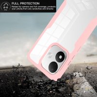 360° Grad Hülle für Xiaomi Redmi Note 17 4G / 5G Handyhülle Integriertem Displayschutz Rosa
