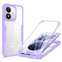 360° Grad Hülle für Xiaomi Redmi Note 17 4G / 5G Handyhülle Integriertem Displayschutz Lila