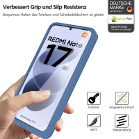 360° Grad Hülle für Xiaomi Redmi Note 17 4G / 5G Handyhülle Integriertem Displayschutz Blau