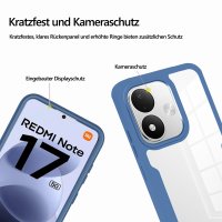 360° Grad Hülle für Xiaomi Redmi Note 17 4G / 5G Handyhülle Integriertem Displayschutz Blau