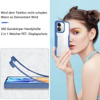 360° Grad Hülle für Xiaomi Redmi Note 17 4G / 5G Handyhülle Integriertem Displayschutz Blau