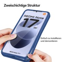 360° Grad Hülle für Xiaomi Redmi Note 17 4G / 5G Handyhülle Integriertem Displayschutz Blau