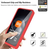 360° Grad Hülle für Xiaomi Redmi Note 17 Pro 5G Handyhülle Integriertem Displayschutz Rot