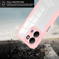 360° Grad Hülle für Xiaomi Redmi Note 17 Pro 5G Handyhülle Integriertem Displayschutz Rosa