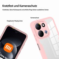360° Grad Hülle für Xiaomi Redmi Note 17 Pro 5G Handyhülle Integriertem Displayschutz Rosa