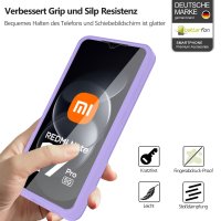 360° Grad Hülle für Xiaomi Redmi Note 17 Pro 5G Handyhülle Integriertem Displayschutz Lila