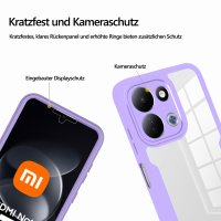 360° Grad Hülle für Xiaomi Redmi Note 17 Pro 5G Handyhülle Integriertem Displayschutz Lila