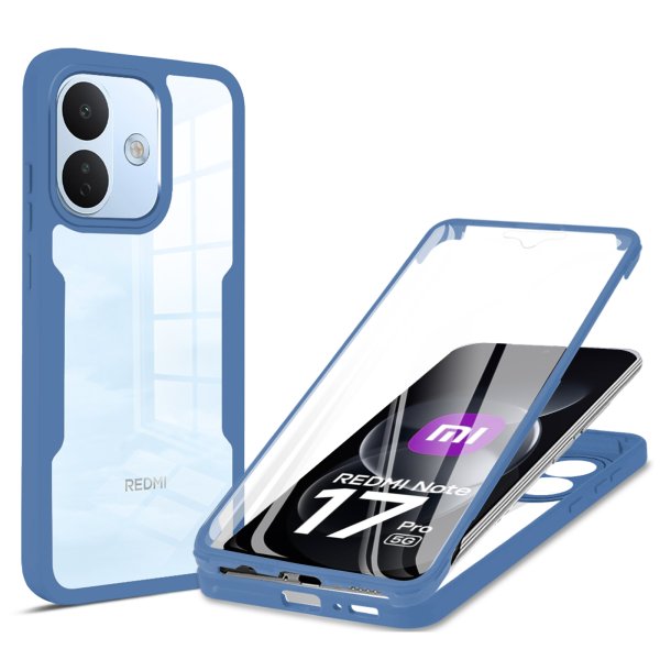 360° Grad Hülle für Xiaomi Redmi Note 17 Pro 5G Handyhülle Integriertem Displayschutz Blau