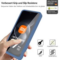 360° Grad Hülle für Xiaomi Redmi Note 17 Pro 5G Handyhülle Integriertem Displayschutz Blau