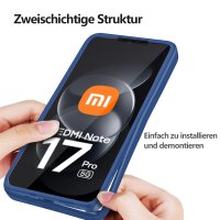 360° Grad Hülle für Xiaomi Redmi Note 17 Pro 5G Handyhülle Integriertem Displayschutz Blau