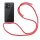 Handykette für Xiaomi Redmi 17 4G / 5G Hülle mit Band Case Handyhülle mit Kette in Rot