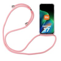 Handykette für Xiaomi Redmi 17 4G / 5G Hülle mit Band Case Handyhülle mit Kette in Rosa