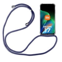 Handykette für Xiaomi Redmi 17 4G / 5G Hülle mit Band Case Handyhülle mit Kette in Blau