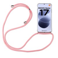 Handykette für Xiaomi Redmi Note 17 (4G / 5G) Hülle mit Band Case Handyhülle mit Kette in Rosa