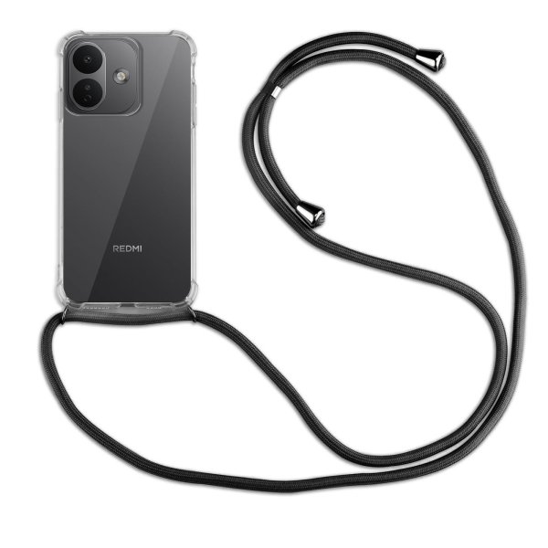 Handykette für Xiaomi Redmi Note 17 Pro 5G Hülle mit Band Case Handyhülle mit Kette in Schwarz