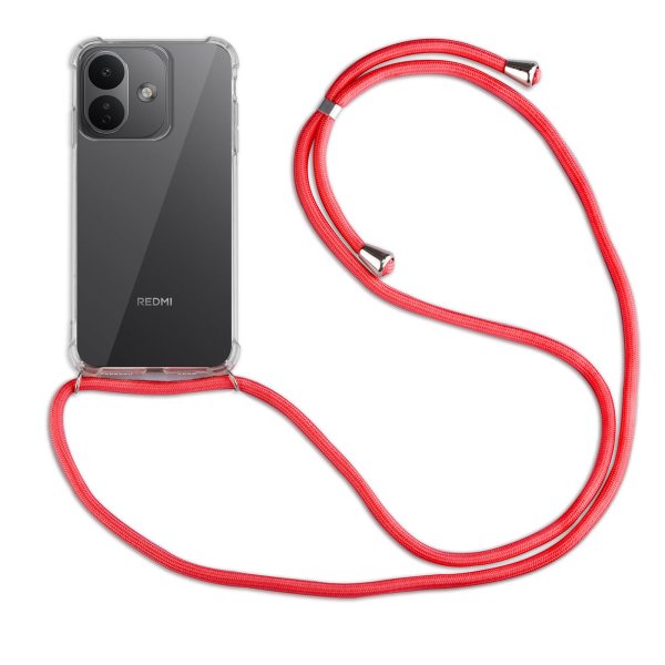 Handykette für Xiaomi Redmi Note 17 Pro 5G Hülle mit Band Case Handyhülle mit Kette in Rot