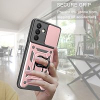 Outdoor Panzer Hülle für Samsung Galaxy A18 A17 A26 mit Kameraschutz Ringhalter Rosegold