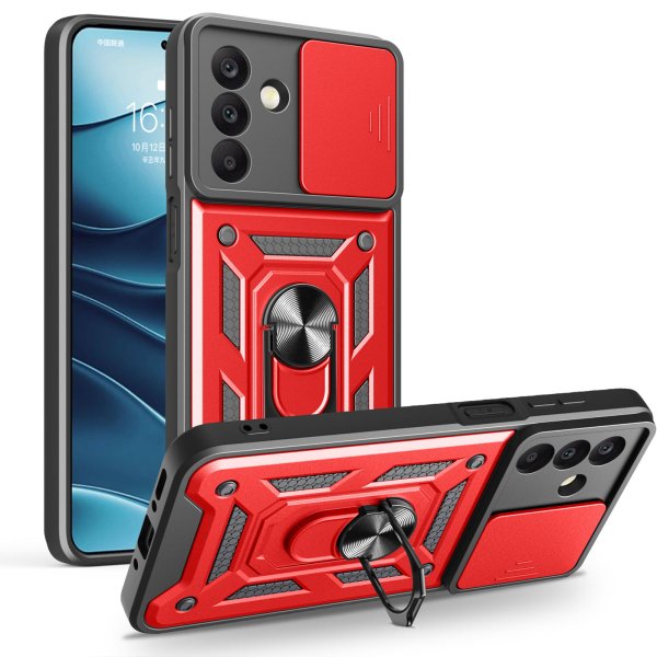 Outdoor Panzer Hülle für Samsung Galaxy A18 A17 A26 mit Kameraschutz Ringhalter Rot