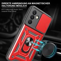 Outdoor Panzer Hülle für Samsung Galaxy A18 A17 A26 mit Kameraschutz Ringhalter Rot