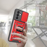 Outdoor Panzer Hülle für Samsung Galaxy A18 A17 A26 mit Kameraschutz Ringhalter Rot