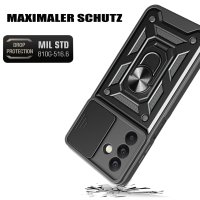 Outdoor Panzer Hülle für Samsung Galaxy A18 A17 A26 mit Kameraschutz Ringhalter Schwarz