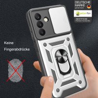 Outdoor Panzer Hülle für Samsung Galaxy A18 A17 A26 mit Kameraschutz Ringhalter Silber