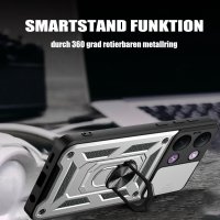 Outdoor Hülle für Xiaomi Redmi 17C Handyhülle Kameraschutz Ringhalter Silber
