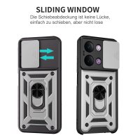 Outdoor Hülle für Xiaomi Redmi 17C Handyhülle Kameraschutz Ringhalter Silber