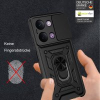 Outdoor Hülle für Xiaomi Redmi 17C Handyhülle Kameraschutz Ringhalter Schwarz