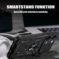Outdoor Hülle für Xiaomi Redmi 17C Handyhülle Kameraschutz Ringhalter Schwarz
