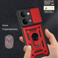 Outdoor Hülle für Xiaomi Redmi 17C Handyhülle Kameraschutz Ringhalter Rot