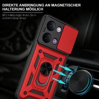 Outdoor Hülle für Xiaomi Redmi 17C Handyhülle Kameraschutz Ringhalter Rot