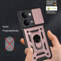 Outdoor Hülle für Xiaomi Redmi 17C Handyhülle Kameraschutz Ringhalter Rosegold
