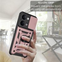 Outdoor Hülle für Xiaomi Redmi 17C Handyhülle Kameraschutz Ringhalter Rosegold
