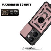 Outdoor Hülle für Xiaomi Redmi 17C Handyhülle Kameraschutz Ringhalter Rosegold