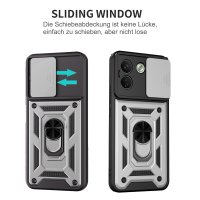 Outdoor Hülle für Xiaomi Redmi Note 17 Pro Max 5G Handyhülle Kameraschutz Ringhalter Silber