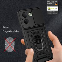 Outdoor Hülle für Xiaomi Redmi Note 17 Pro Max 5G Handyhülle Kameraschutz Ringhalter Schwarz