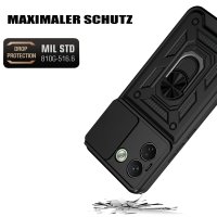 Outdoor Hülle für Xiaomi Redmi Note 17 Pro Max 5G Handyhülle Kameraschutz Ringhalter Schwarz