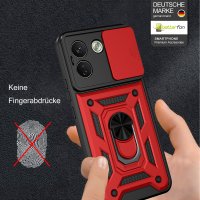 Outdoor Hülle für Xiaomi Redmi Note 17 Pro Max 5G Handyhülle Kameraschutz Ringhalter Rot