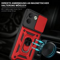Outdoor Hülle für Xiaomi Redmi Note 17 Pro Max 5G Handyhülle Kameraschutz Ringhalter Rot