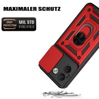 Outdoor Hülle für Xiaomi Redmi Note 17 Pro Max 5G Handyhülle Kameraschutz Ringhalter Rot