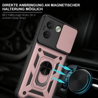 Outdoor Hülle für Xiaomi Redmi Note 17 Pro Max 5G Handyhülle Kameraschutz Ringhalter Rosegold