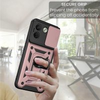 Outdoor Hülle für Xiaomi Redmi Note 17 Pro Max 5G Handyhülle Kameraschutz Ringhalter Rosegold