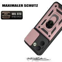 Outdoor Hülle für Xiaomi Redmi Note 17 Pro Max 5G Handyhülle Kameraschutz Ringhalter Rosegold