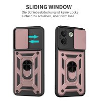 Outdoor Hülle für Xiaomi Redmi Note 17 Pro Max 5G Handyhülle Kameraschutz Ringhalter Rosegold